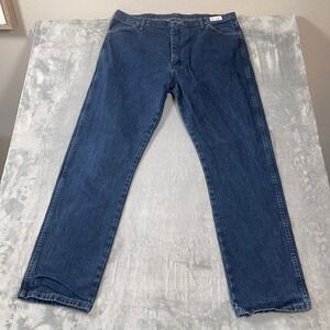 Wrangler Mens 13MWZDD Cowboy Cut Original Fit Jeans Dark Wash Indigo 42x34